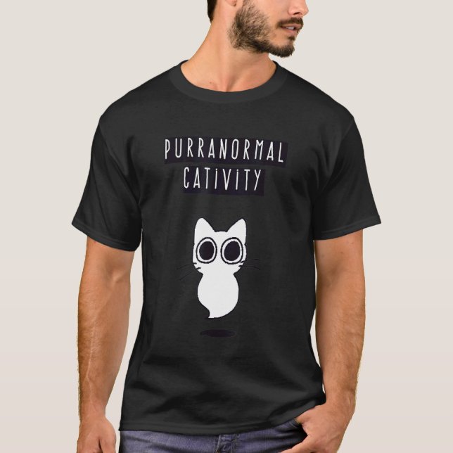 Camiseta Gato Fantasma Purranormal Catividade (Frente)