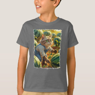 Camiseta Gato fazenda a fazer a erva da melancia!