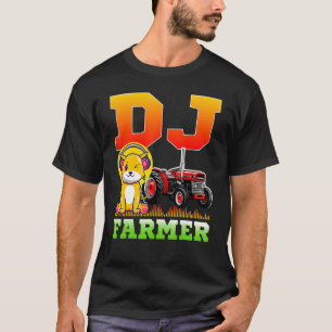 Camiseta Gato Fazendeiro Fazenda Dirigindo Trator Música Fo