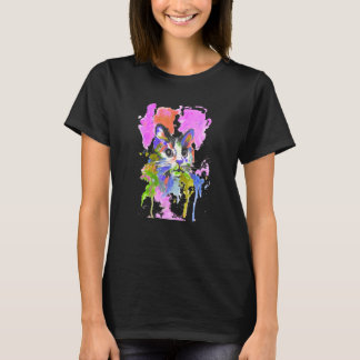 Camiseta Gato - Felino De Cor Da Água - Gráfico Único De Fe