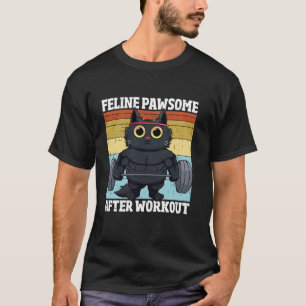 Camiseta Gato Felino Incrível Depois do Treino Gato Engraça