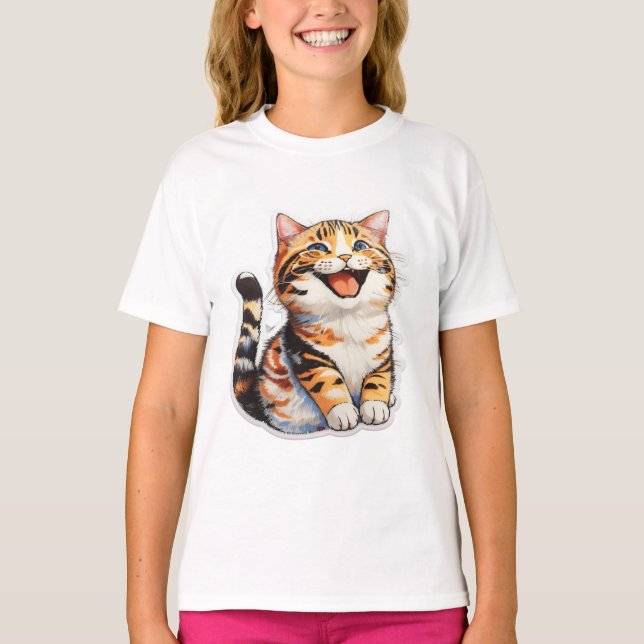 Camiseta Gato Feliz (Frente)