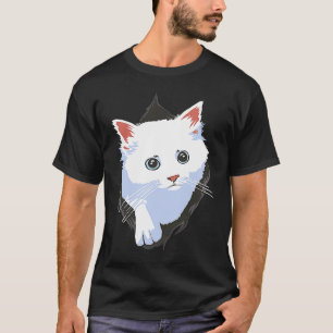 Camiseta gato feliz avanço incrível do gato