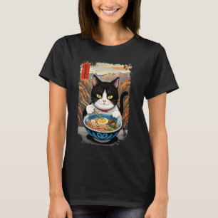 Camiseta Gato Feliz Comendo Ramen Japonês Grand Canyon Nati