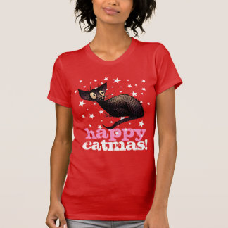 Camiseta Gato feliz de Catmas! Natal engraçado