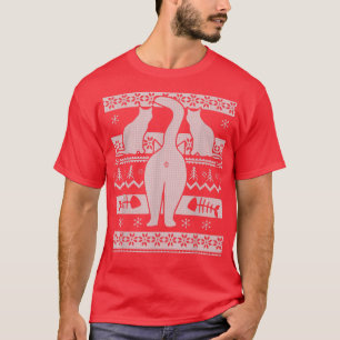 Camiseta Gato Feliz Natal Engraçado Gatinho Gatinho Pet Ama