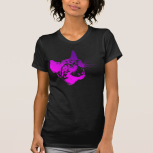 Camiseta Gato Feral Gótico Malvado Assustador Rosnar Presas