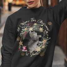 Gato Festivo Fofinho Amante do Natal Yule
