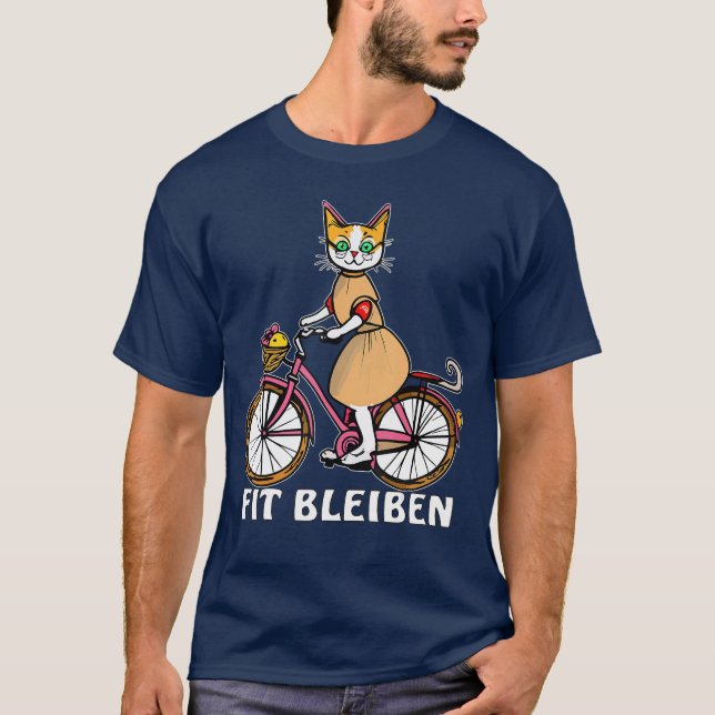 Camiseta Gato Fique em Forma Cômico Divertido Presente de B (Frente)