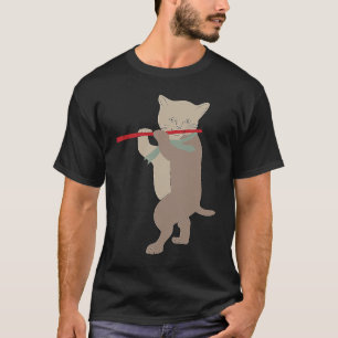 Camiseta Gato Flautista Flauta 2