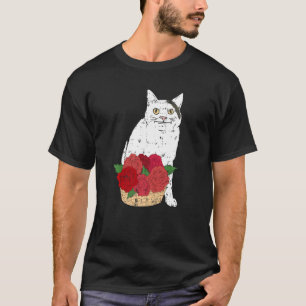 Camiseta Gato Flor Dia dos Namorados Gatinho Fofo Amor de G