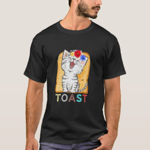 Camiseta Gato Flor Torrada Gato Para Gato