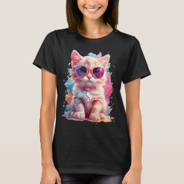 Camiseta Gato Floral