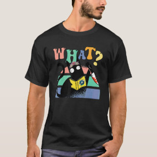 Camiseta Gato Floral Groovy Equipe Sppoky Truque Ou Ensine