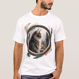 Camiseta gato florestal norueguês