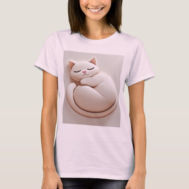 Camiseta gato fofo (Frente)