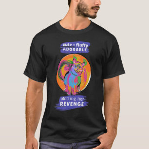 Camiseta Gato Fofo Adorável Fofinho Planejando Sua Vingança