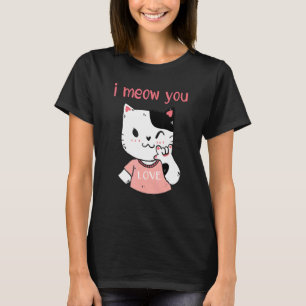 Camiseta Gato Fofo Ama Você Namorados ASL Língua de Sinais