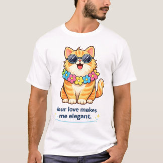 Camiseta Gato Fofo Amoroso Engraçado Romântico