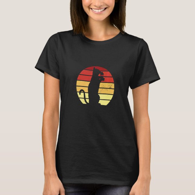 Camiseta Gato fofo bebendo vinho (Frente)