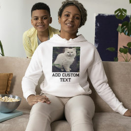 Camiseta Gato Fofo Branco e Preto com Texto Personalizado F