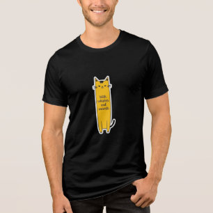 Camiseta Gato Fofo com Calor de Bigode Design Minimalista