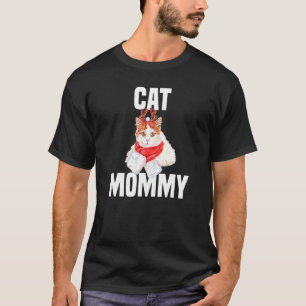 Camiseta Gato fofo com fantasia de rena  mamãe do gato