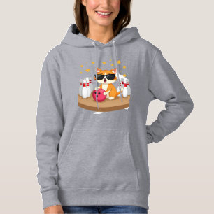 Camiseta Gato Fofo Com Óculos De Sol Gato Jogando Boliche P