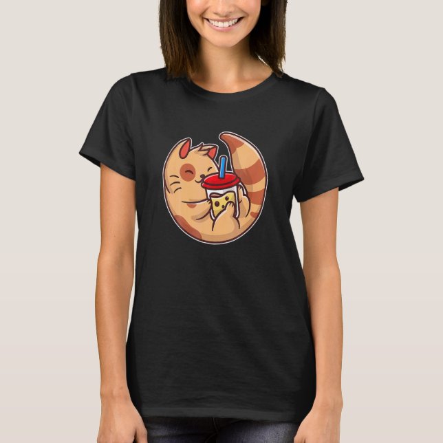 Camiseta Gato Fofo Com Um Boba Ea (Frente)