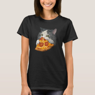 Camiseta Gato Fofo Come Pizza