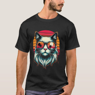 Camiseta gato fofo cortado Felicidade para homens mulheres