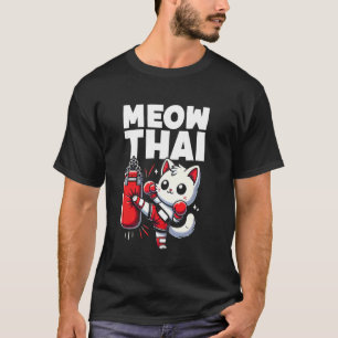 Camiseta Gato Fofo de Boxe Muay Thai Artes Marciais Muay Th