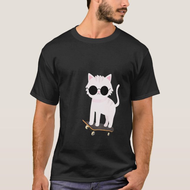 Camiseta Gato Fofo de Skate Ca Buffs Gato (Frente)