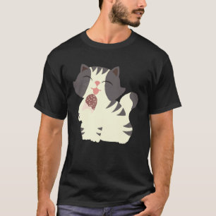 Camiseta Gato Fofo de Tamanho Grande Gato de Sorvete Gato F