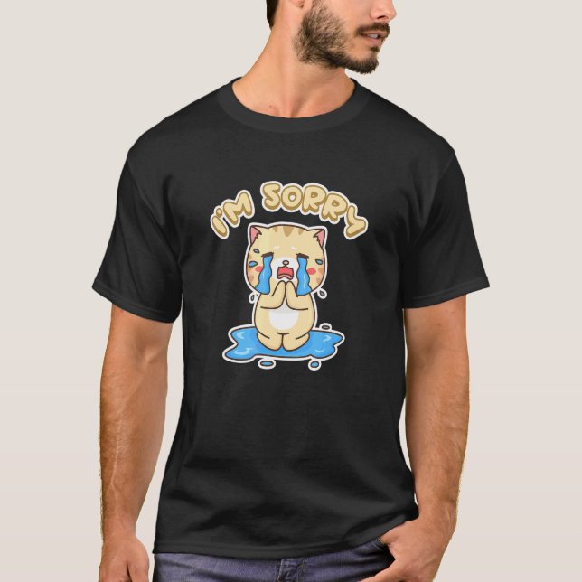 Camiseta Gato Fofo Diz Que Sinto Muito (Frente)