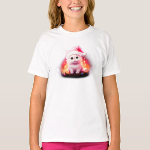 Camiseta Gato fofo do Papai Noel