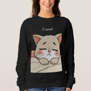 Camiseta Gato Fofo Dormindo Preciso de uma Soneca Arte Kawa