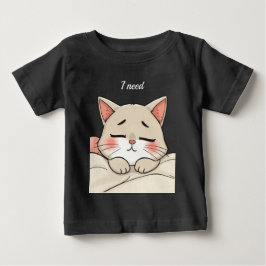 Camiseta Gato Fofo Dormindo Preciso de uma Soneca Arte Kawa