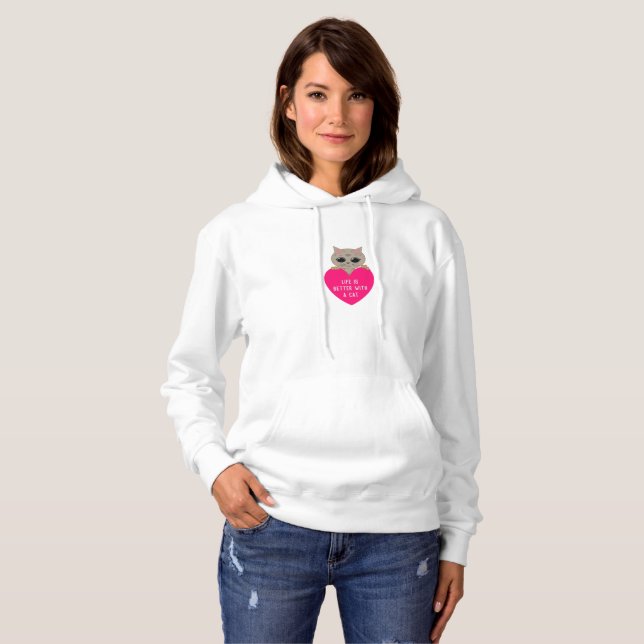 Camiseta Gato Fofo e Coração (Frente Completa)