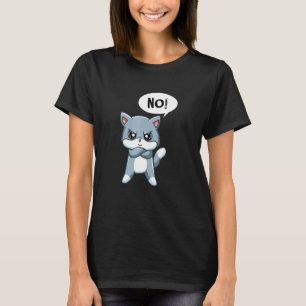 Camiseta Gato Fofo e Irritado de Declaração