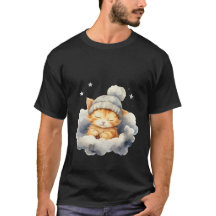Gato Fofo e Sonolento na Arte de Gorro de Inverno