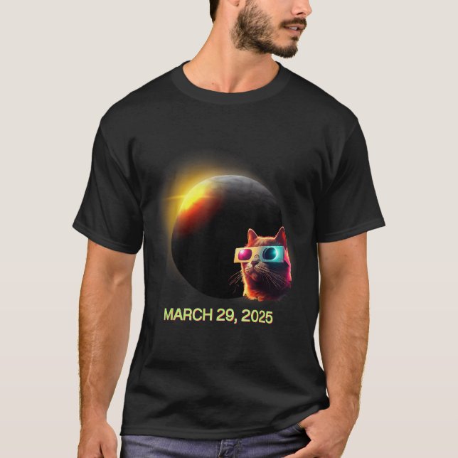Camiseta Gato Fofo Eclipse Solar Eclipse Solar (Frente)