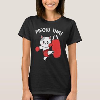 Camiseta Gato Fofo Engraçado Muay Thai