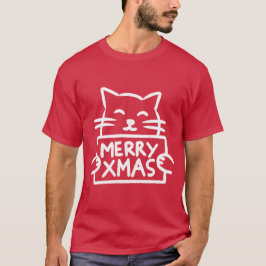 Camiseta Gato Fofo Feliz Natal