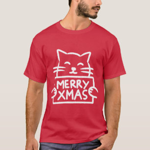 Camiseta Gato Fofo Feliz Natal