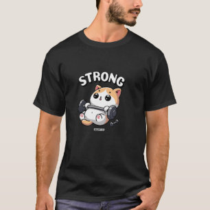 Camiseta Gato Fofo Forte Ginásio Treinamento Fitness Treino