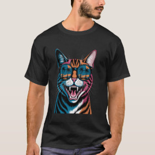 Camiseta Gato Fofo, Gato Colorido, Amantes de Gatos