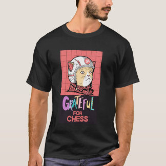 Camiseta Gato Fofo, Grato pelo Xadrez
