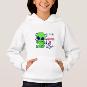 CAMISETA GATO FOFO MIA COM ALIENÍGENA