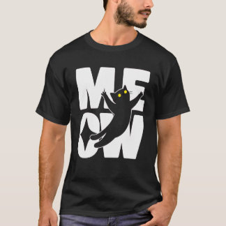 Camiseta Gato Fofo MIA Rosa Amante de Gatos